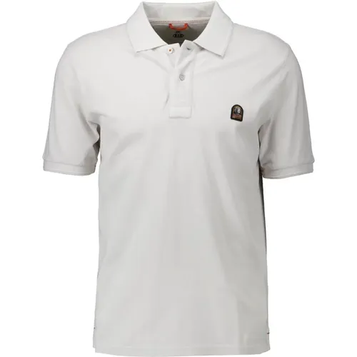 Light Grey Polo Shirt with Patch , male, Sizes: L, 3XL, M, XL - Parajumpers - Modalova