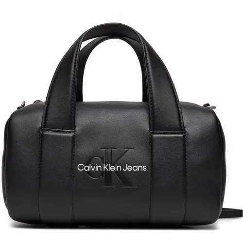 Schwarze Bedruckte Kunstlederhandtasche - Calvin Klein Jeans - Modalova