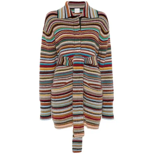 Cardigans, female, , Size: XS Maxi Cardigan MultiColour Sweaters - PS By Paul Smith - Modalova