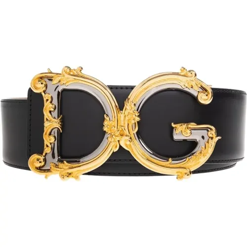 Belts, female, , Size: 80 CM Leather Belt - Dolce & Gabbana - Modalova