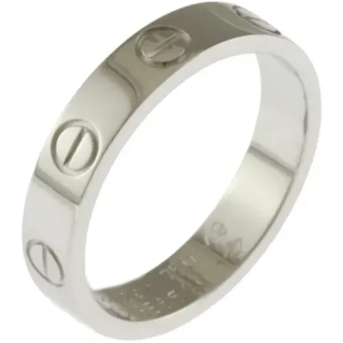 Pre-owned Jewellery, female, , Size: ONE SIZE Pre-owned White Gold rings - Cartier Vintage - Modalova