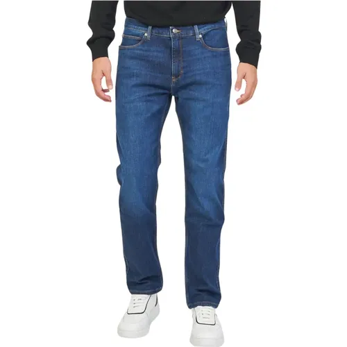 Authentische Slim Fit Straight Leg Jeans für Herren , Herren, Größe: W38 - Hugo Boss - Modalova