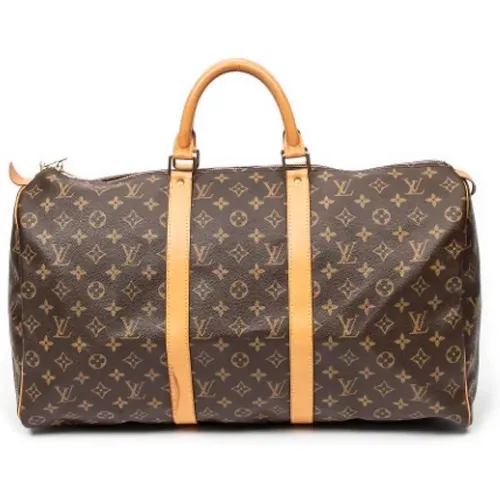 Pre-owned Weekend Bags, female, , Size: ONE SIZE Pre-owned Canvas travel-bags - Louis Vuitton Vintage - Modalova