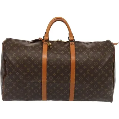 Pre-owned Weekend Bags, female, , Size: ONE SIZE Pre-owned Canvas travel-bags - Louis Vuitton Vintage - Modalova