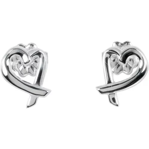 Pre-owned Jewellery, female, , Size: ONE SIZE Pre-owned Silver earrings - Tiffany & Co. Pre-owned - Modalova