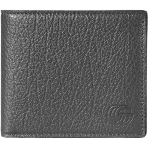 Grey Leather Bi-Fold Wallet , unisex, Sizes: ONE SIZE - Gucci - Modalova