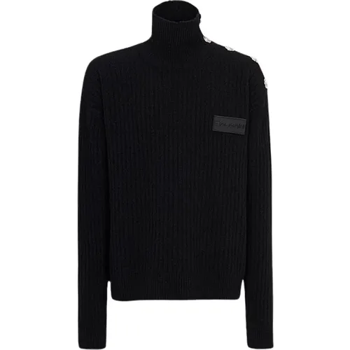 Turtlenecks, male, , Size: S Cashmere Turtleneck - Balmain - Modalova