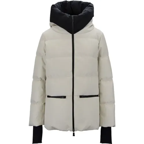 Down Jackets, female, , Size: S Short Down Jacket with High Collar - Herno - Modalova