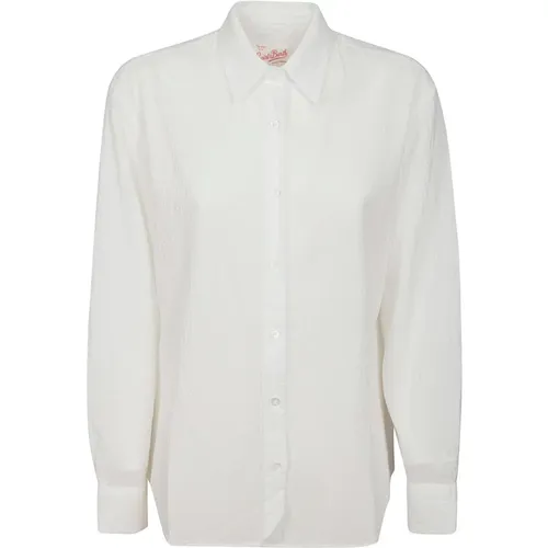 Aisha Long Sleeve Cotton Shirt French Collar , female, Sizes: L, M - MC2 Saint Barth - Modalova