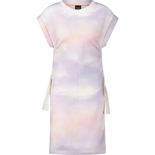 Dreamy Allover Pattern Mini Dress , female, Sizes: XL, XS, M, S, L - Hugo Boss - Modalova