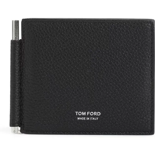 Wallets & Cardholders, male, , Size: ONE SIZE Leather Wallet Stylish Accessory - Tom Ford - Modalova