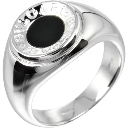 Pre-owned Jewellery, male, , Size: ONE SIZE Pre-owned White Gold rings - Bvlgari Vintage - Modalova