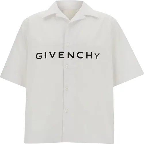 Weißes Bowlinghemd mit kubanischem Kragen , Herren, Größe: M - Givenchy - Modalova
