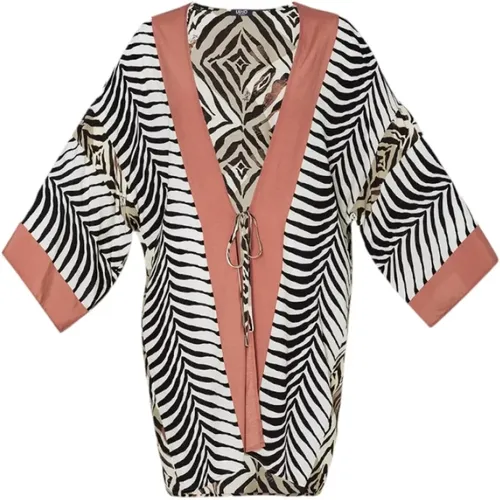 Blumiger Kimono Mantel , Damen, Größe: L - Liu Jo - Modalova