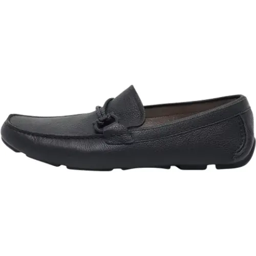 Pre-owned Flats, male, , Size: 10 1/2 US Pre-owned Leather flats - Salvatore Ferragamo Pre-owned - Modalova