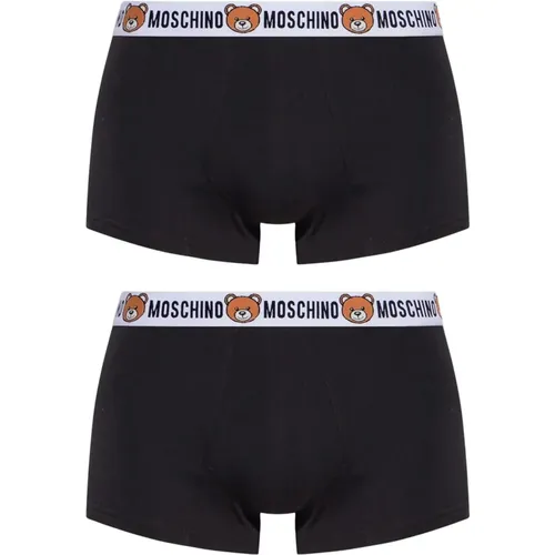 Bottoms, male, , Size: XS Boxers 2-pack - Moschino - Modalova