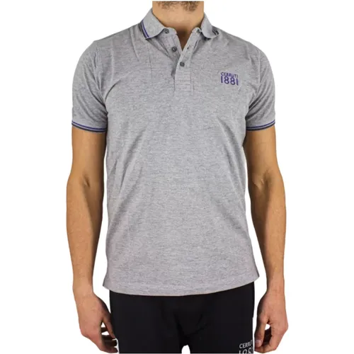 Graues Polo-Shirt mit Logo-Stickerei - Cerruti 1881 - Modalova