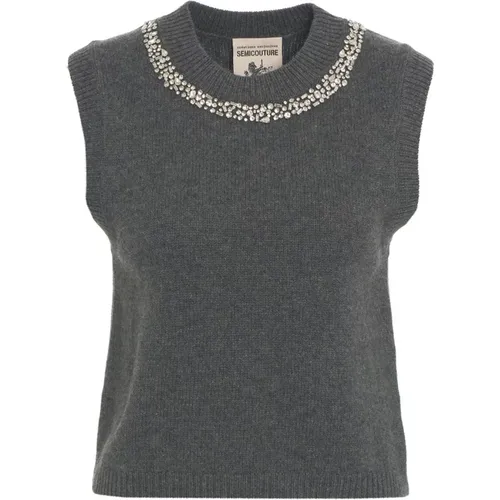 Grey Knitwear Aw24 Hand Wash , female, Sizes: S, M - Semicouture - Modalova