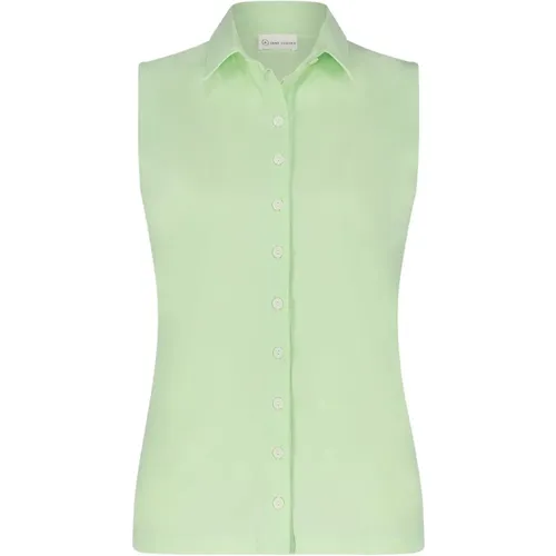 Technische Jersey Ärmellose Bluse | grün , Damen, Größe: S - Jane Lushka - Modalova