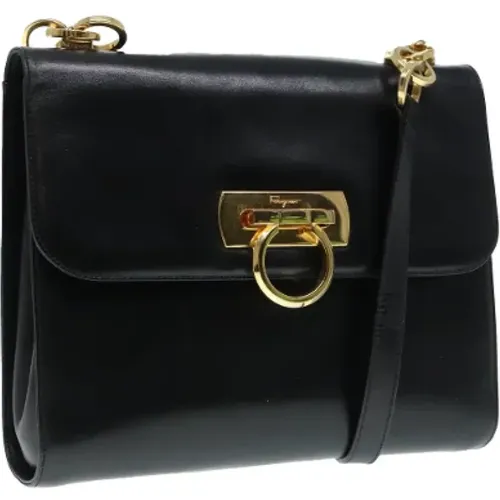 Pre-owned Cross Body Bags, female, , Size: ONE SIZE Pre-owned Leather shoulder-bags - Salvatore Ferragamo Pre-owned - Modalova