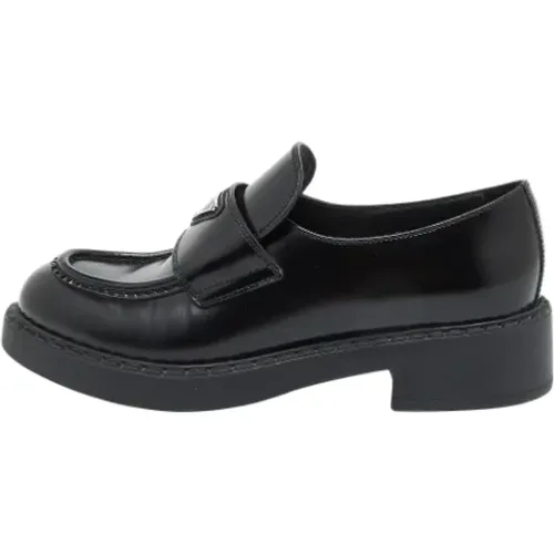 Pre-owned Leather flats , female, Sizes: 6 1/2 UK - Prada Vintage - Modalova