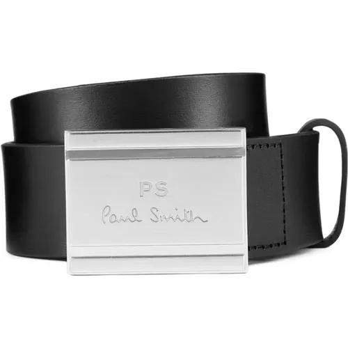 Leather Logo Buckle Belt , male, Sizes: S, M - PS By Paul Smith - Modalova