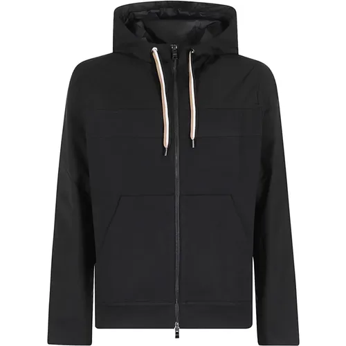 Zip-throughs, male, , Size: S Cotton Full Zip Sweatshirt - Hugo Boss - Modalova