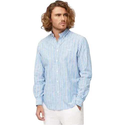 Flannel Striped Cotton Shirt , male, Sizes: M, L, 2XL - Harmont & Blaine - Modalova