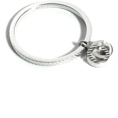 Pre-owned Jewellery, female, , Size: ONE SIZE Pre-owned White Gold rings - Gucci Vintage - Modalova