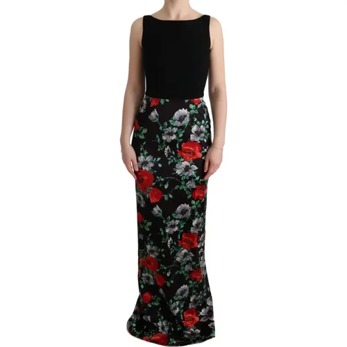 Multicolor Floral Print Sheath Dress , female, Sizes: XS - Dolce & Gabbana - Modalova