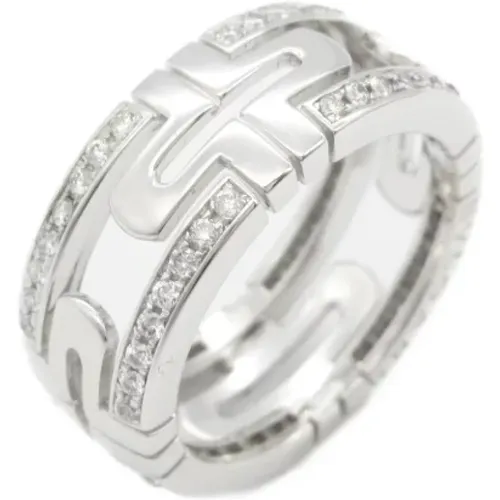 Pre-owned Jewellery, female, , Size: ONE SIZE Pre-owned White Gold rings - Bvlgari Vintage - Modalova