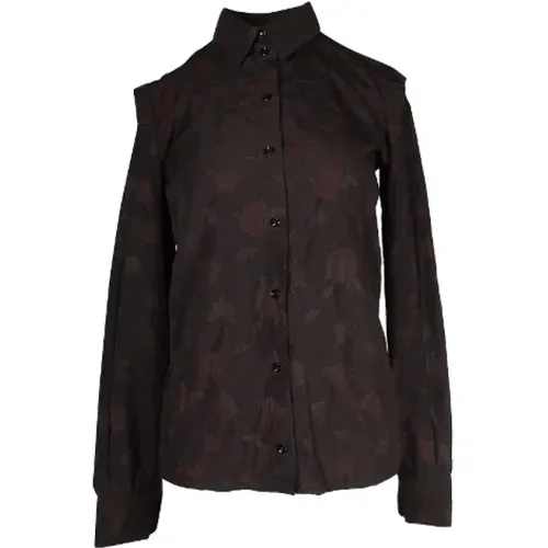 Elegant Rose Print Button-Up Shirt , female, Sizes: S - Saint Laurent - Modalova