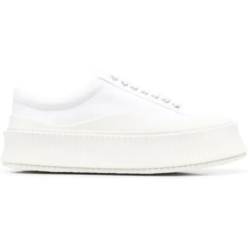 Weiße Casual Sneakers für Frauen , Damen, Größe: 39 EU - Jil Sander - Modalova