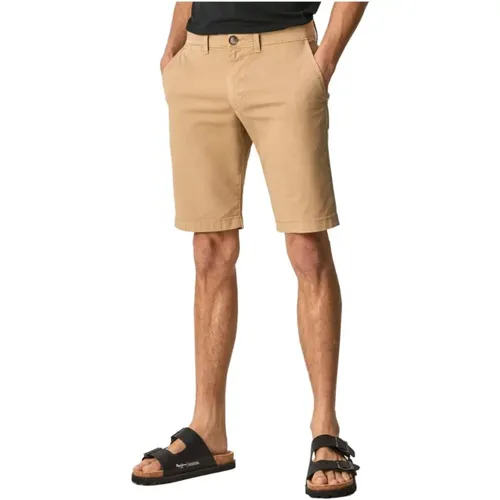 Sommer Bermuda Shorts mit chinesischem Stil , Herren, Größe: W34 - Pepe Jeans - Modalova