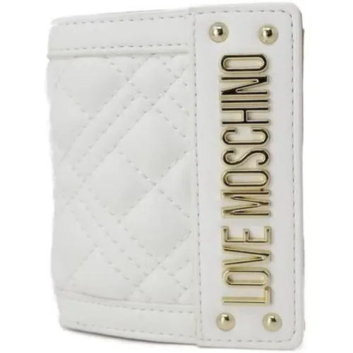 Wallets & Cardholders, female, , Size: ONE SIZE Small Polyurethane Wallet Collection Spring/Summer - Love Moschino - Modalova