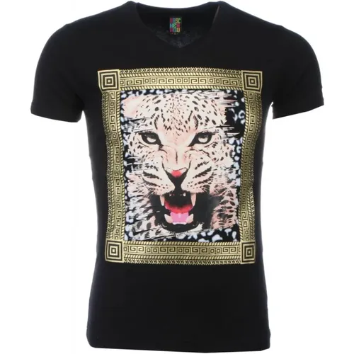 Robuste Hemden mit Tigerdruck - Herren T-Shirt - 1415Z , Herren, Größe: XL - Local Fanatic - Modalova