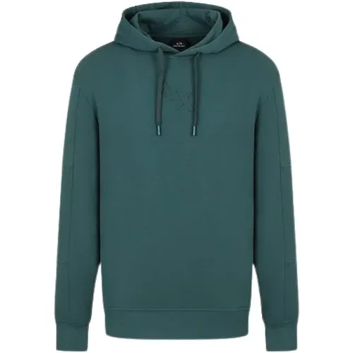 Grüner Sweatshirt Ss23 Stilvolles Upgrade , Herren, Größe: L - Armani Exchange - Modalova