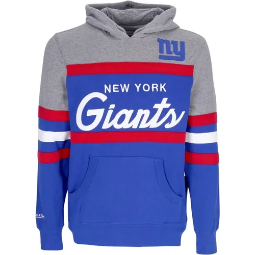 Hoodies, male, , Size: S NFL Headcoach Hoodie Neygia Royal - Mitchell & Ness - Modalova