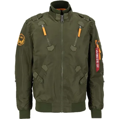 Bomber Jackets, male, , Size: L Falcon II Dark Flight Jacket - alpha industries - Modalova