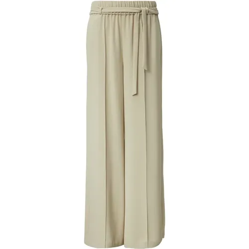 Fließende Wide Leg Hose , Damen, Größe: M - comma - Modalova