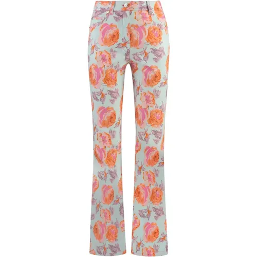 Wide Trousers, female, , Size: XS Printed Cotton Trousers - ST. John - Modalova