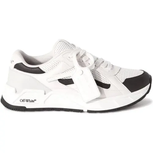 Off , Runner Sneakers with Zip-Tie , male, Sizes: 6 UK - Off White - Modalova