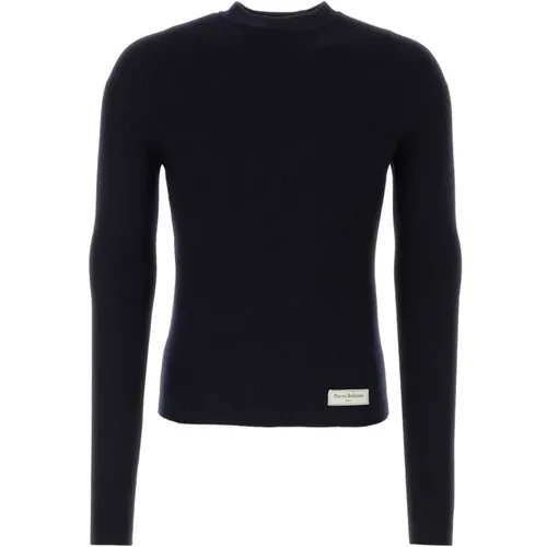 Marineblauer Wollpullover , Herren, Größe: L - Balmain - Modalova