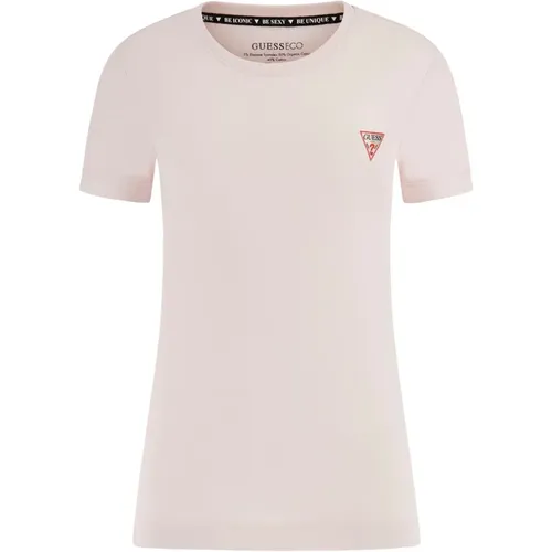 Damen Mini Triangle T-Shirt , Damen, Größe: L - Guess - Modalova