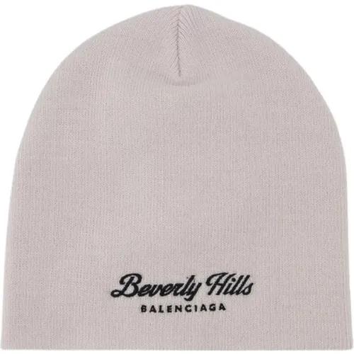 Beanies, female, , Size: S Wool Beanie Hat - Balenciaga - Modalova