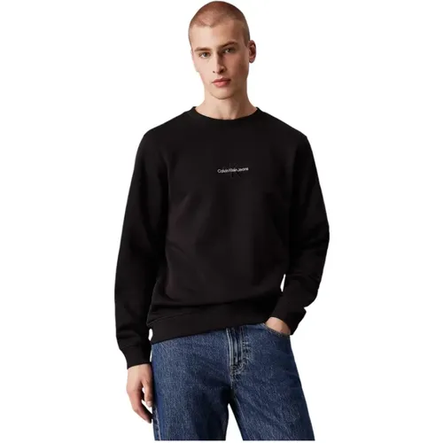 Sweatshirts, male, , Size: 2XL Crew Neck Sweatshirt - Calvin Klein Jeans - Modalova