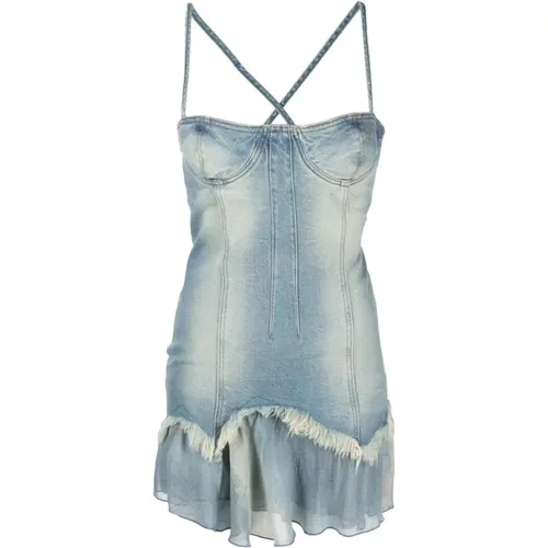 Elegant Denim Mini Dress , female, Sizes: S - Blumarine - Modalova