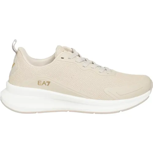 Stylish Lace Closure Sneakers , male, Sizes: 6 UK - Emporio Armani EA7 - Modalova