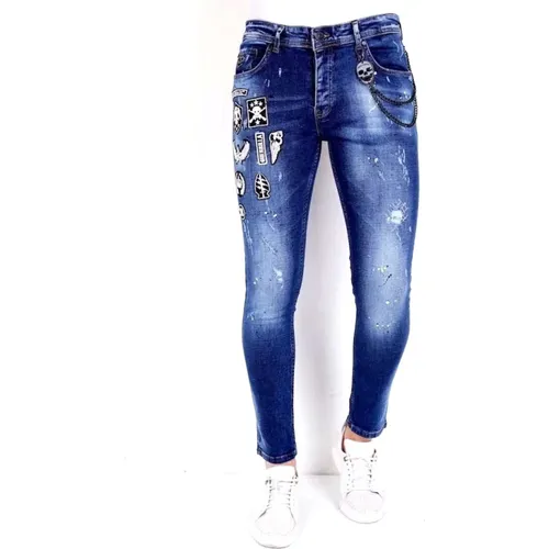 Worn-out Jeans -1004 , male, Sizes: W34, W38 - Local Fanatic - Modalova