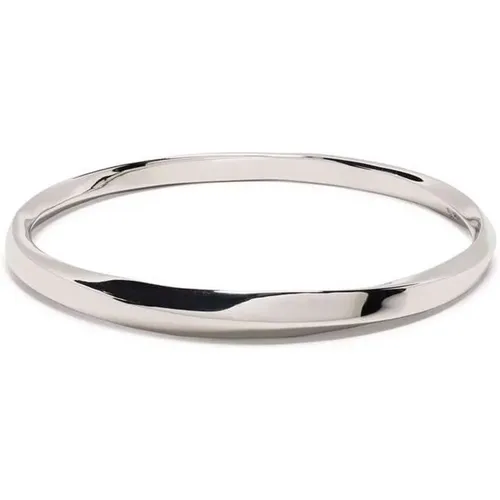 Bracelets, male, , Size: M Sterling Silver Infinity Bangle Bracelet - Tom Wood - Modalova